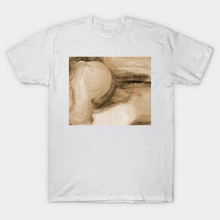 Sepia Antique White Abstract Art T-Shirt